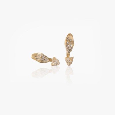 BABY MALAK FLOURISH ICE HALF MINI MARQUISE EARRINGS